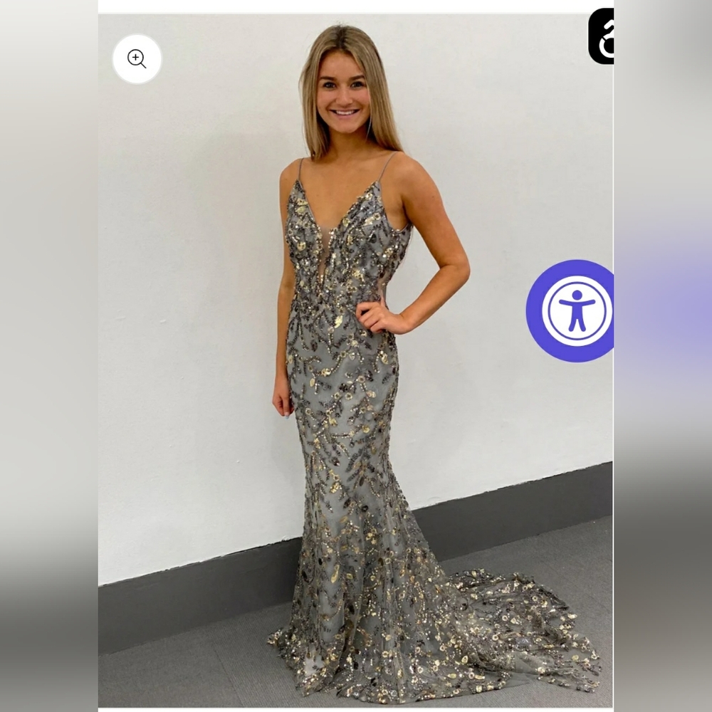 Dave and Jonny Gray beaded dress